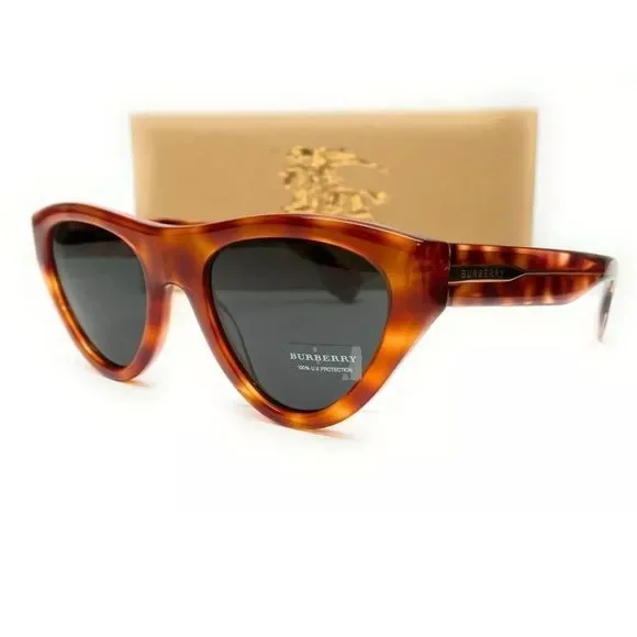 Burberry Women\'s Light Havana and Grey Sunglasses! Burberry Women main image 4